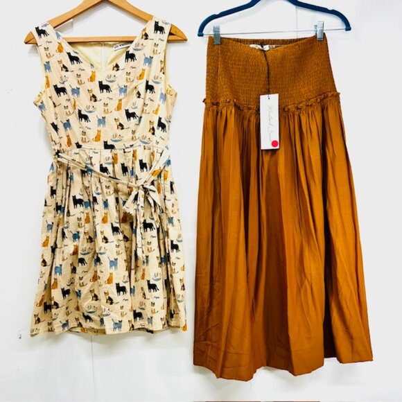 (2) Summer Dress Sm Mustard Seed Ruffle Detail Tiered Dress  & Wardrobe Meow #3) - Picture 1 of 11